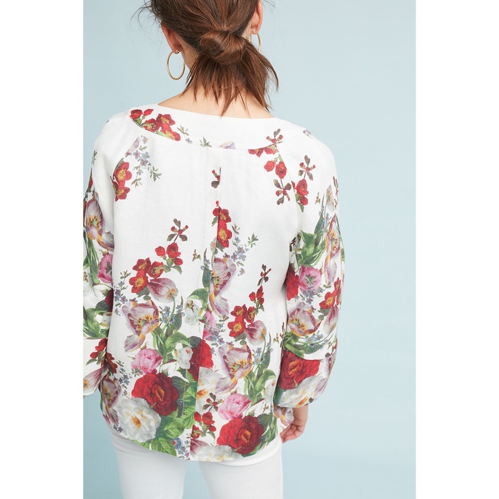 Eva Franco Anthropologie Rose Linen Coat - Picture 4 of 5